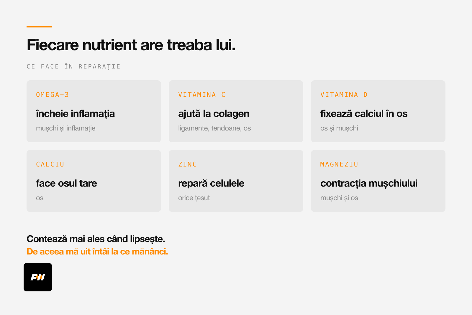 Ce face omega-3, vitamina C, vitamina D, calciul, zincul și magneziul în reparația țesuturilor