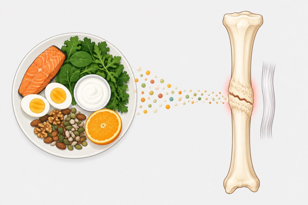 Osul fracturat și ligamentul se refac din ce vine din farfurie: proteină, omega-3, vitamine și minerale