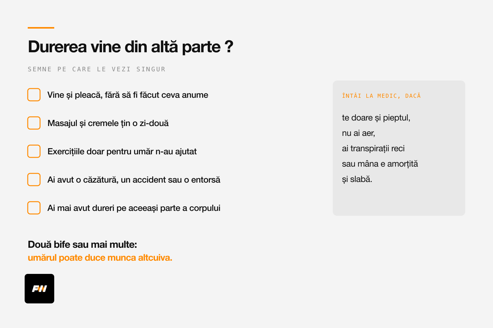 Cinci semne că durerea de umăr vine din altă parte și când mergi la medic